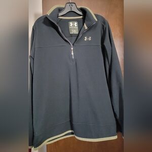 Under Armour Black and Tan Quarter-Zip Top